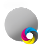 Aufkleber auf Dokumentenfolie 4/0 farbig bedruckt rund (kreisrund konturgeschnitten)