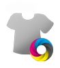 Firmenschild in Shirt-Form konturgefräst, einseitig 4/0-farbig bedruckt