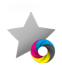 Hochwertige Schultafel-Magnetfolie in Stern-Form <br>einseitig 4/0-farbig bedruckt
