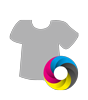 Plakat statisch haftend 4/0 farbig bedruckt in Shirt-Form konturgeschnitten