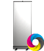 Zweiseitiges exklusiv Roll-Up Bannerdisplay 85 cm x 200 cm<br>inklusive Druck und Versand